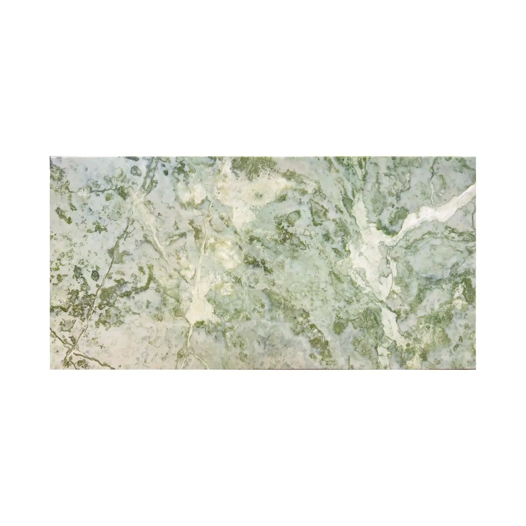 Green and white marble slab for Ming Green 12X24 Polished or Honed product