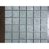 Gray marble mosaic tiles 2x2 polished with subtle veining