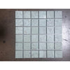 Gray marble mosaic tile panel with subtle veining, polished finish