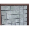 Square gray marble mosaic tiles, Ming Green 2x2 polished-honed grid