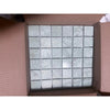 Square light gray Ming Green 2x2 mosaic marble tile with silver grout
