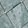 Light green marble tiles with white grout in Ming Green 3X3 Tumbled product display