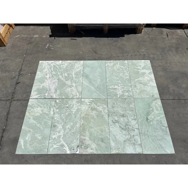 Green marble tiles from Ming Green 12x12 polished or honed product display