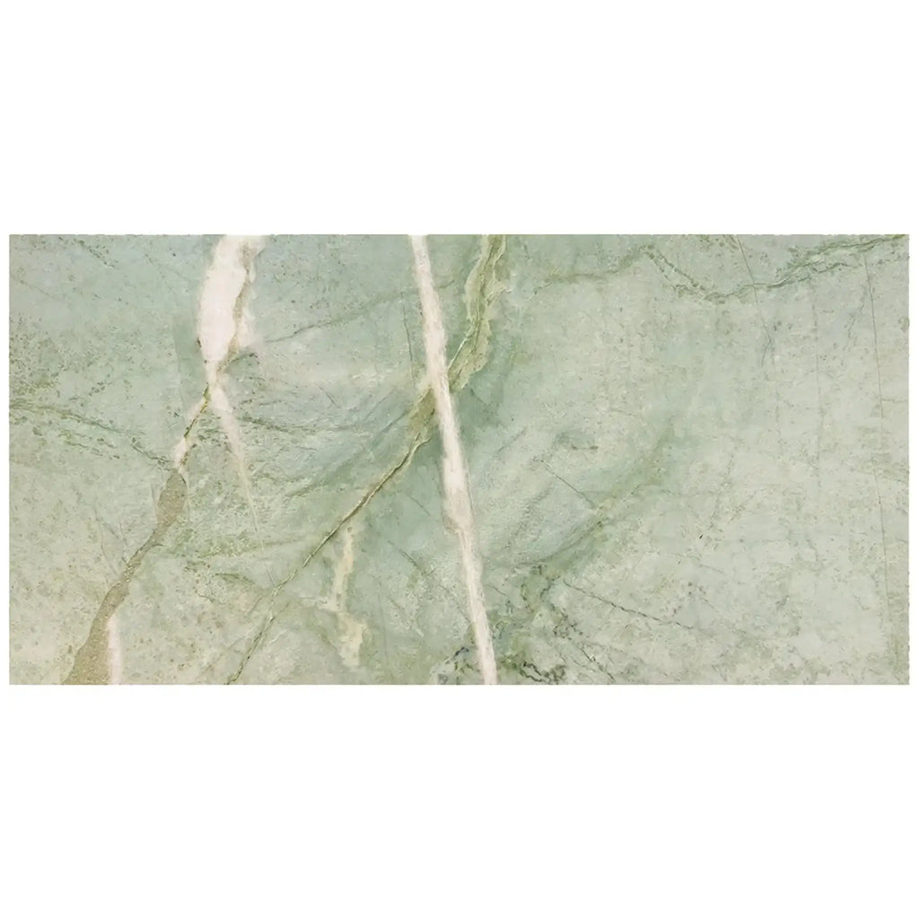 Green marble slab featuring Ming Green 12X24 Marble Polished or Honed finish