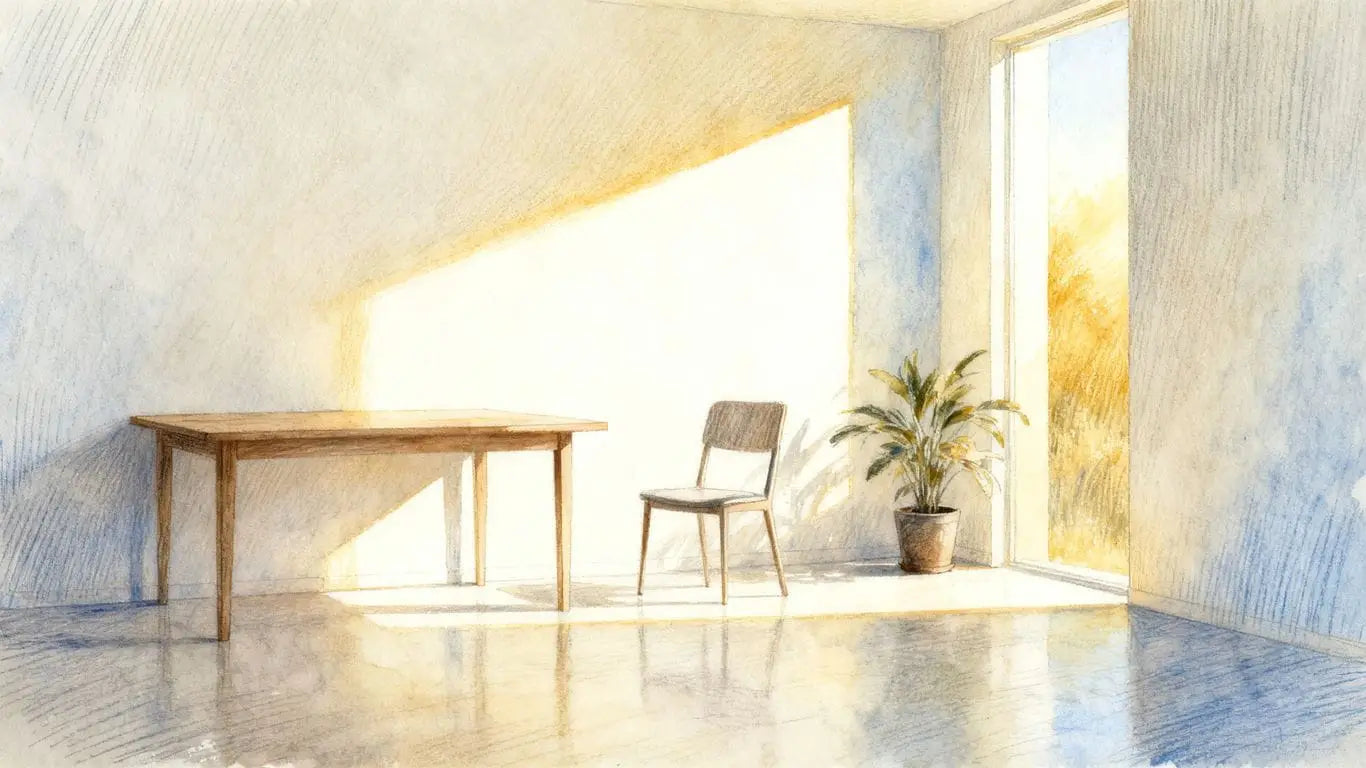 Interior view of bright marble