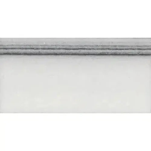 Rectangular white bar with gray edges from Mink Equator Zebra Marble 6X12 Polished