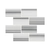 Rectangular Mink Equator Zebra Marble 12X24 Polished Mosaic Tiles for elegant decor