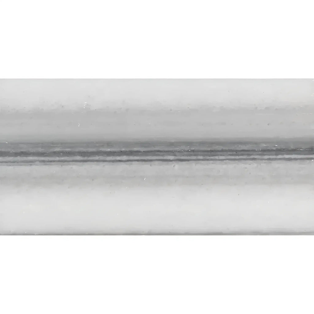 Smooth cylindrical translucent Mink Equator Zebra Marble 12X24 polished surface