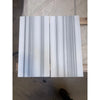 Rectangular white marble slabs with prominent gray vertical veining for Mink Marmara Equator Zebra Marble 12X24 Polished
