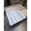 Two rectangular Mink Marmara Equator Zebra Marble tiles with prominent gray veining