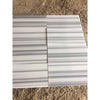 Polished Mink Marmara Equator Zebra marble tile, 12x24, white gray stripes