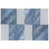 Alternating marble tile pattern of Modena in Bardiglio Nuvolato and Carrara White set