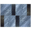 Marble tile pattern featuring Modena in Bardiglio Nuvolato and Nero Marquina set