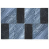 Alternating black and gray marble tiles in Modena Bardiglio Nuvolato and Nero Marquina set