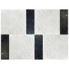 Rectangular marble tile pattern in Modena Carrara White and Nero Marquina Set