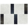 Rectangular marble tile pattern in Modena Carrara White and Nero Marquina Set