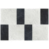 Alternating black and white marble tiles from Modena in Carrara White and Nero Marquina Set