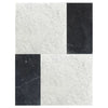 Black and white marble tiles from Modena in Carrara White and Nero Marquina Set