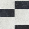 Black and white marble tile pattern from Modena in Carrara White and Nero Marquina set