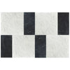Alternating black and white marble tiles from Modena in Carrara White and Nero Marquina Set