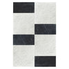 Black and white marble tile pattern in Modena Carrara White and Nero Marquina set