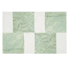 Green and white checkered tile pattern from Modena in Ming Green and Carrara White Set