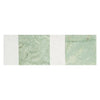 Alternating green marble and white tiles from the Modena in Ming Green and Carrara White set