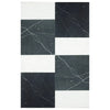 Black and white marble tile pattern from Modena in Nero Marquina and Carrara White set
