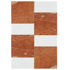 Red and white marble tile pattern of Modena in Rojo Alicante and Bianco Dolomite set