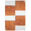 Orange and white checkered tile pattern in Modena in Rojo Alicante Set