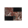 Red and black marble tile pattern in Modena in Rosso Levanto and Nero Marquina set