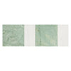 Alternating green marble and white tiles in Modena Ming Green and Bianco Dolomite set