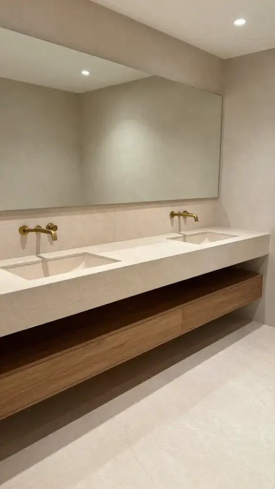 Monochromatic Bathroom Vanity Tops