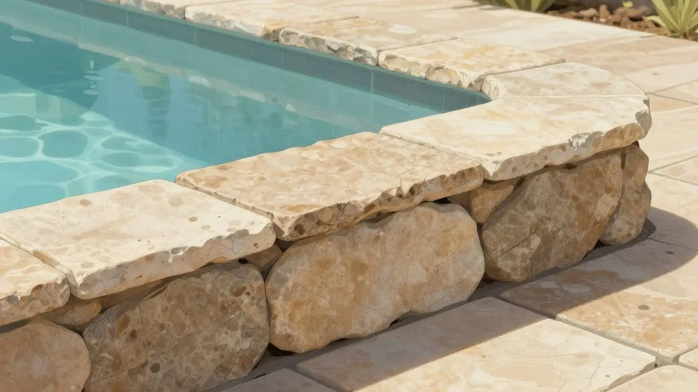 Durango Travertine pool coping sketch