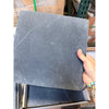 Nero Marquina black marble 12x12 tumbled tile coaster set