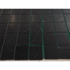 Black marble tile coaster set with green edges and white veining from Nero Marquina