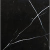 Nero Marquina Black Marble 18X18 Polished or Honed featuring black with white veining