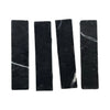 Four black marble rectangles in Nero Marquina Marble 2X8 Mosaic design