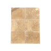 Beige Travertine Tile in Noce Brown 1X1 Mosaic Filled and Honed for elegant spaces