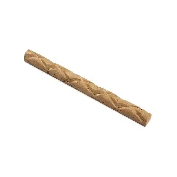 Noce Brown Travertine Rope Liner Diamond Honed– SurfacesGalore
