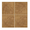 Noce Brown Travertine 24x24 Cross-Cut Beige Stone Tile Coaster Set