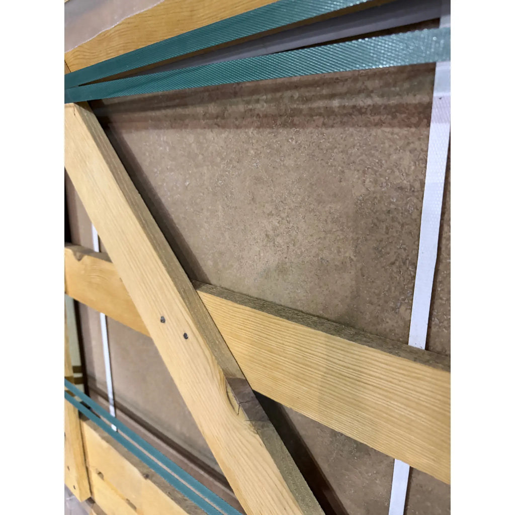 Noce Brown Travertine 24x24 Cross-Cut Bunk Bed Frame