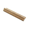 Wooden tile edging for Noce Travertine Corner-Ogee Stair-Tread Trim in brown hues