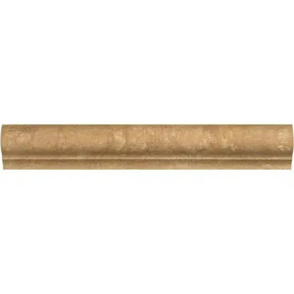 Beige Travertine border tile featured in Noce Travertine Corner-Ogee Trim Honed