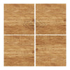 Four Noce Exotic 12X12 Vein-Cut Travertine Filled Polished or Honed tiles on display