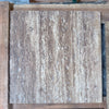 Noce Exotic 12X12 Vein-Cut Travertine Filled Polished Tile in Square Design