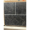 Obsidian Ash 16x24 honed limestone tile with black texture, white veining, matte finish