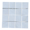 Square white tile mosaic from Oriental White Marble 3X3 Mosaic collection