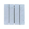 Marble-patterned radiator featuring Oriental White 3’’ X 12’’ Field Tile design