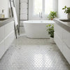 Oriental white asian statuary 1 inch hexagon marble mosaic polished white hexagonal marble effect floor tiles